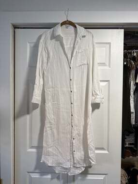 Billabong Women's Wavey Daze Cotton Gauze Maxi Shirt Dress Cover Up